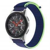 E2M Huawei Watch 20mm KRD-03 Hasır Deniz Mavisi Kordon - 1