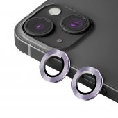 Binano Metal Ring Iphone 13/13 Mini Mor Kamera Koruyucu thumbnail 1