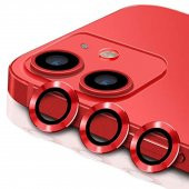Binano Metal Ring Iphone 13 Pro/13 Pro Max Kırmızı Kamera Koruyucu - 1