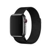 E2M APPLE WATCH 42-44-45-49MM KRD-01 METAL HASIR SIYAH KORDON - 1
