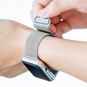 E2M APPLE WATCH 42-44-45-49MM KRD-01 METAL HASIR SIYAH KORDON - 3