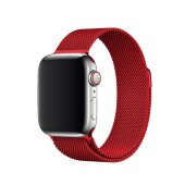 E2M APPLE WATCH 38-40MM KRD-01 METAL HASIR KIRMIZI KORDON - 2