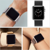 E2M APPLE WATCH 42-44MM KRD-01 METAL HASIR TURKUAZ KORDON - 1
