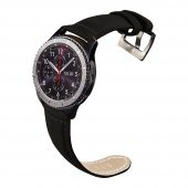 E2M Huawei Watch 22mm KRD-21 Süet Siyah Kordon thumbnail 2