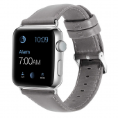 E2M APPLE WATCH 42-44MM KRD-10 DERI GRİ KORDON - 1