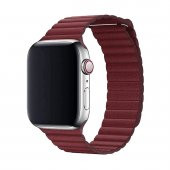 E2M APPLE WATCH 42-44MM KRD-06 DERI BÜKME BORDO KORDON BORDO - 1