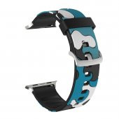 E2M Apple Watch 42-44mm KRD-24 Kamuflaj Mavi Kordo thumbnail 2