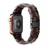 E2M Apple Watch 42-44mm KRD-25 Resin Acı Kahve Kordon - 1