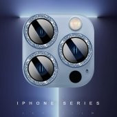 BİNANO IPHONE 11 PRO MAX DIAMOND KARIŞIK YEŞİL CAMERA KORUYUCU - 3