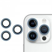 BİNANO IPHONE 12 PRO MAX DIAMOND MAVİ CAMERA KORUYUCU - 1