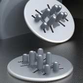 E2M STD-08 KABLO DÜZENLEYİCİLİ TELEFON STANDI GÜMÜ - 1