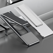 E2M STD-09 LAPTOP İÇİN METAL TELEFON TUTUCU GÜMÜŞ - 1