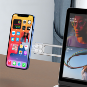 E2M STD-09 LAPTOP İÇİN METAL TELEFON TUTUCU GÜMÜŞ - 5