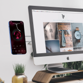 E2M STD-09 LAPTOP İÇİN METAL TELEFON TUTUCU GÜMÜŞ - 6