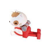 E2M SEVİMLİ KEDİ ANAHTARLIKLI TELEFON STANDI KIRMI - 2