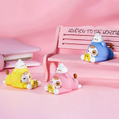 E2M SEVİMLİ KEDİ ANAHTARLIKLI TELEFON STANDI SARI - 3