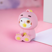 E2M SEVİMLİ KEDİ ANAHTARLIKLI TELEFON STANDI PUDRA - 3