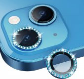 Binano Iphone 11/12/12 Mini Taşlı Mavi Kamera Koruyucu - 1