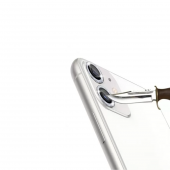 Binano Iphone 11/12/12 Mini Taşlı Kırmızı Kamera Koruyucu - 3