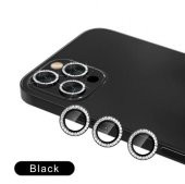 Binano Iphone 11 Pro/11 Pro Max/12 Pro Taşlı Siyah Kamera Koruyucu thumbnail 1