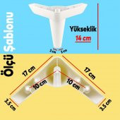 Lüks Mobilya Kanepe Sehpa TV Ünitesi Koltuk Ayağı 18 cm Krem Baza Ayak - 5
