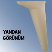 Lüks Mobilya Kanepe Sehpa TV Ünitesi Koltuk Ayağı 18 cm Krem Baza Ayak - 6