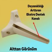 Lüks Mobilya Kanepe Sehpa TV Ünitesi Koltuk Ayağı 24 cm Krem Baza Ayak thumbnail 3