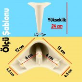 Lüks Mobilya Kanepe Sehpa TV Ünitesi Koltuk Ayağı 24 cm Krem Baza Ayak thumbnail 5