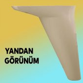 Lüks Mobilya Kanepe Sehpa TV Ünitesi Koltuk Ayağı 15 cm Krem Baza Ayak thumbnail 5