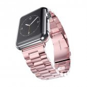 E2M APPLE WATCH 42-44MM KRD-05 KLASİK METAL PEMBE KORDON - 2