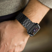 E2M APPLE WATCH 42-44MM KRD-05 KLASİK METAL PEMBE KORDON - 4