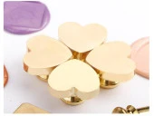 Boş Mum Mühür Pirinç Damga Başlığı Kalp Şekilli 25x25mm thumbnail 2