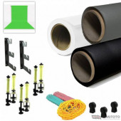 Gdx Sabit Kağıt Sonsuz 3'lü Fon Perde 2.70x11 Metre (WBG) - 1