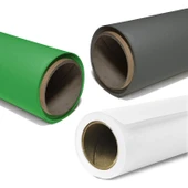 Gdx Kağıt Sonsuz Stüdyo Fon Perde 3'lü Set (Beyaz+Yeşil+Gri) 2.70x11 Metre - 1