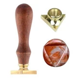 Boş Mum Mühür Pirinç Damga Başlığı Üçgen 25x22mm thumbnail 1