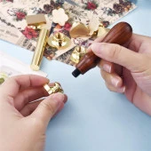 Boş Mum Mühür Pirinç Damga Başlığı Üçgen 25x22mm thumbnail 11