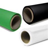 Gdx Kağıt Sonsuz Stüdyo Fon Perde 3'lü Set (Beyaz+Yeşil+Siyah) 2.70x11 Metre - 1