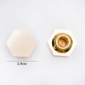 Boş Mum Mühür Pirinç Damga Başlığı Altıgen  Şeklinde 27x23,5mm thumbnail 9