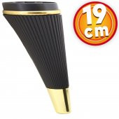 Lüks Mobilya Kanepe Sehpa TV Ünitesi Koltuk Ayağı 19 cm Siyah Gold Baza Ayak - 1