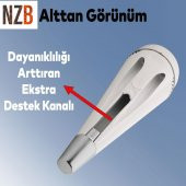 Lüks Mobilya Kanepe Sehpa TV Ünitesi Koltuk Ayağı 19 cm Beyaz Krom Baza Ayak thumbnail 3