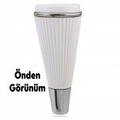 Lüks Mobilya Kanepe Sehpa TV Ünitesi Koltuk Ayağı 19 cm Beyaz Krom Baza Ayak thumbnail 4