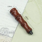 Ahşap Mum Mühürü Sapı Gül Ağacı G8 Özel Tasarım M8 Dişli thumbnail 2