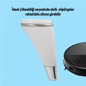 Lüks Mobilya Kanepe Sehpa TV Ünitesi Koltuk Ayağı 15 cm Beyaz Krom Baza Ayak thumbnail 4