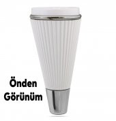 Lüks Mobilya Kanepe Sehpa TV Ünitesi Koltuk Ayağı 15 cm Beyaz Krom Baza Ayak thumbnail 6