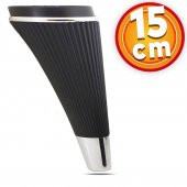 Lüks Mobilya Kanepe Sehpa TV Ünitesi Koltuk Ayağı 15 cm Siyah Krom Baza Ayak - 1