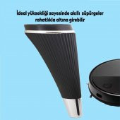 Lüks Mobilya Kanepe Sehpa TV Ünitesi Koltuk Ayağı 15 cm Siyah Krom Baza Ayak - 6