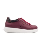 T-Racer Hakiki Deri Bordo Erkek Sneaker - 1