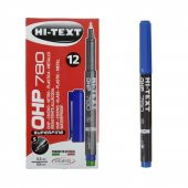 Hi-Text 780 S Asetat Kalemi Mavi 12 Adet - 1