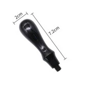 Ahşap Mum Mühürü Sapı Siyah Ağaç G12 Özel Tasarım M8 Dişli thumbnail 2