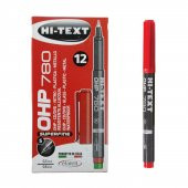 Hi-Text 780 S Asetat Kalemi Kırmızı 12 Adet - 1